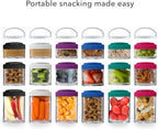 BlenderBottle GoStak Twist n' Lock Storage Jars, 4-Piece Starter Pak, Black (Pack of 12) - color: Black, size: 4-Piece Starter Pack (Pack of 12)