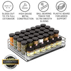 Pull-Out Cabinet Spice Rack Organizer - Slim Slide-Out Storage for Spices, Bottles & Jars, Premium Heavy-Duty Steel, Easy Install for Narrow Kitchen Cabinets - 14 ⅜ W x 10 ⅜ D x 2 ¾ H, Chrome - size: 14 Inch - Single