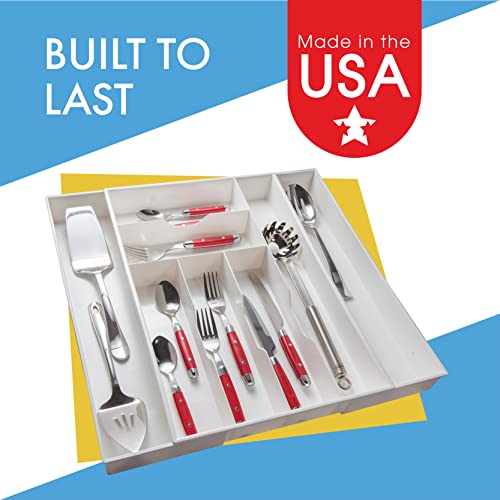 Dial Industries Expandable Silverware, Utensil and Cutlery Kitchen Drawer Organizer Tray, Extra Wide - size: Extra Wide Silverware Organizer