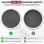 Set of 4, 10 Inch Non-Skid Lazy Susan Organizers - Turntable Rack for Cabinet, Pantry Organization and Storage, Kitchen, Fridge, Bathroom Makeup Vanity Countertop, Under Sink Organizing, Spice Rack - size: 4 Pack