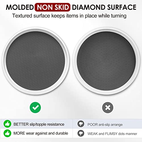 Set of 4, 10 Inch Non-Skid Lazy Susan Organizers - Turntable Rack for Cabinet, Pantry Organization and Storage, Kitchen, Fridge, Bathroom Makeup Vanity Countertop, Under Sink Organizing, Spice Rack - size: 4 Pack