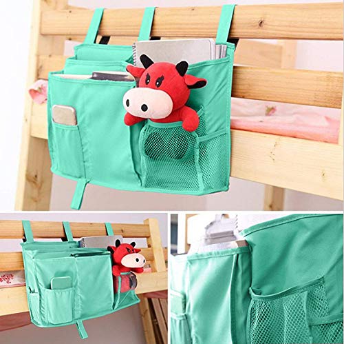 Sugaroom Bedside Storage Caddy, Bunk Bed Organizer Bed Storage Pocket Bedside Organizer Hanging Bed Storage Caddy for College Dorm Room, Hospital Bed Rails, Baby Bed, Camp (Green) - color: Green, size: Large