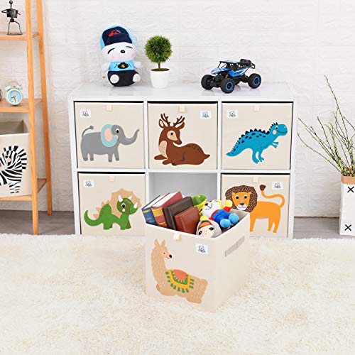 CLCROBD Foldable Animal Cube Storage Bins Fabric Toy Box/Chest/Organizer for Toddler/Kids Nursery, Playroom, 13 inch (Dolphine) - color: Dolphine