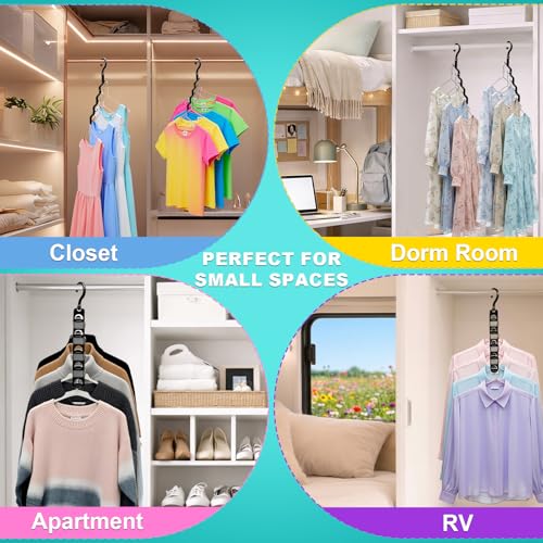 Closet Organizers and Storage,Upgraded Organization and Storage Clothes Hanger,8 Pack College Dorm Room Essentials,Sturdy Closet Organizer Home Essentials Space Saving Hangers for Thick Clothe - size: 8Pack