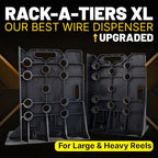 Rack-A-Tiers XL Multi-Purpose Cable Dispenser - Award Winning Electrical Wire Rack, Wire Spool Caddy (11470) - size: XL