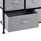 Amazon Basics Extra Wide Fabric 5-Drawer Storage Organizer Unit for Bedroom Closet, Black - color: Black