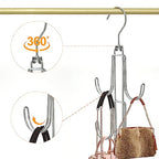 2 Pack Purse Organizer for Closet, 4-Tier Hanging Bag Holder, Silver Metal Closet Organization Purse Hanger Backpack Rack Space Saving Hanger - size: 2 Pack 4-Tier
