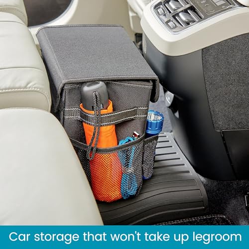 High Road Carganizer Car Storage Organizer with Lid - Multipurpose Small Car Storage Box, Back or Front Seat Organizer, Auto Console or Trunk Organizer - Univeral Fit in All Vehicles - size: 9 × 9 × 6 inches