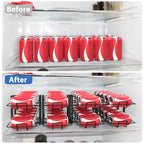 MOOACE 4 Pack Can Rack Organizer, 2 Tier Kitchen Canned Food Storage Dispenser Holds up to 40, Can Organizer for Cabinet Pantry Refrigerator Countertop, Black