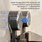 Shower Caddy Suction Cup, Removable Bathroom Organizer Shelf for Shower Storage, No Drilling Clear Square Shower Shelves, Large Capacity & Reusable, 1 pack - color: Gray2