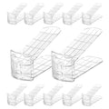 Shoe Slots Organizer for Closet 12Pack Adjustable Shoe Stacker Organizer Storage Shoe Rack Space Saver Storage Shoe Holder Organization (Transparent) - size: 12PACK-Standard
