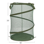 Household Essentials Pop-Up Mesh Laundry Hamper, Olive Green - color: Olive Green