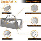 SpaceAid Heavy Duty Moving Bags, Extra Large Storage Totes W/Backpack Straps Strong Handles & Zippers, Alternative to Moving Boxes, Packing & Moving Supplies, Gley (10 Pack) - color: Grey, size: 10 Pack
