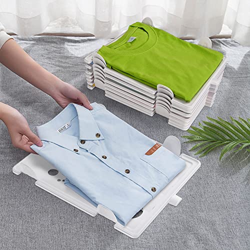 Accenter Tshirt Organizer for Clothes Storage, Stackable Closet Organizer with Easy Access, Shirt Folder Board, Sturdy and Durable, Clothes Folder 10-Pack - style: 10-Piece Set