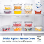 Chef's Path 32 Piece Airtight Food Storage Containers with Easy Snap Lids, 16 Containers and Lids, Stackable Kitchen and Pantry Canisters for Meal Prep and Food Storage - Transparent - color: Pack of 16