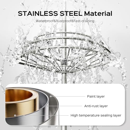 HAMITOR Shower Caddy Tension Pole: 4-Tier Rustproof Bathroom Corner Shelf Organizer for Renter - No Drill Large Shampoo Storage Rack - Adjustable 47-121" - Space Saving Bathtub Accessory - Silver Gray - color: Silver Gray