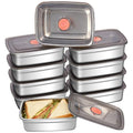GIUOIDUO 10 Pack Stainless Steel Food Storage Containers with Leak-Proof Lids, 37oz Reusable Metal Meal Prep Lunch Boxes, Stackable, Dishwasher Safe for Snacks, Fruits & On-the-Go Meals, BPA-Free - color: 10 pieces (10 pieces of 37oz)