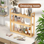 FILWH Bamboo Organizer Rack - Adjustable 3-Tier Storage Shelf, Wall Mounted or Over The Toilet, Living Room, Kitchen (Natural) - color: Natural