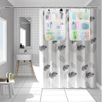 Mesh Shower Caddy Hanging, 7 Pockets Hanging Bathroom Organizer with Quick Dry Mesh, Portable, Can Store Soap, Loofah Shampoo and Cruise Ship Essentials, 17 Inch by 26 Inch, White, 2 Pack