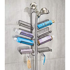 iDesign Verona Metal Hanging Bathroom Caddy for Handheld Shower Hose, Extra Space for Shampoo, Conditioner, Soap, Razors, Loofahs, Towels, 25" x 14" x 4", Bronze - color: Bronze