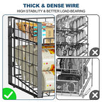 JKsmart 2-Tier Stackable Can Rack Organizer for Pantry, Adjustable Can Dispenser Holds Up to 60 Cans, Can Storage Holder for Various Ounces of Canned Food Soda Drinks, Black, 2 Pack - size: 2 Tier - 2Pack