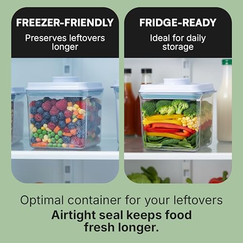Bop Top Airtight Food Storage Containers with Lid 7 Cups / 57 oz | Kitchen Canister Sets | Air Tight Pantry Container| Pop Top Dry Food Storage Containers for Snacks, Sugar, Flour, Baking, Pasta - color: 57 oz