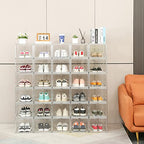 Clear Shoe Storage Boxes Stackable, Display Case With Magnetic Door, 4 Pack Acrylic, Plastic Shoe Boxes With Lids, Sneaker Storage - size: Front Door-4pcs