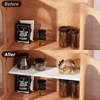 SANNO Adjustable Shelf Organizer for Closet, 17-31" Tension Shelf with Heavy-Duty Adhesive - DIY Expandable Shelf Dividers for Cabinet, Pantry, Wardrobe, Kitchen, 1 Pack - size: 26-38'' x 11.8''W