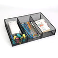 Desk Drawer Organizer Tray, Office Junk Drawer Organizer with 3 Compartments, Metal Mesh Dividers Pen Pencil Storage Box for Office Supplies Desk Accessories Workspace School Cosmetic Organization