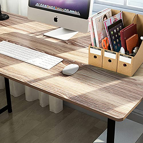 Foldable Desk File Holder Organizer Sturdy Cardboard Magazine Storage Box Document Rack with Blank Label Stickers for Home School Office (5, Brown) - color: Brown