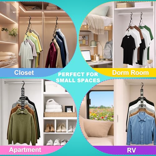 Closet Organizers and Storage,Upgraded Organization and Storage Clothes Hanger,10 Pack College Dorm Room Essentials,Sturdy Space Saving Hangers for Thick Clothe - size: 10Pack