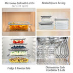 Glass Food Containers with Glass Lid, Microwave Safe Food Storage Container Set, 4 Pack, Airtight Storage Set with Leak Proof Lids, Meal Prep Containers - color: Grey-J4R