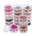 Hipiwe 4 Set Stackable Cosmetic Containers with Screw Lids Plastic Sample Jars 30ml Clear Empty Jars Makeup Sample Containers Nail Accessories Organizer - size: 4Packs 1.9"D x 4.8"H