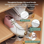 Clear 10 Pack Shoe Slot Organizer, Shoe Stacker Organizer Holders for A Pair of Shoes, Adjustable Thickening Double Layer 50% Shoe Space Saver Rack Storage for Closet (clear, 10 Pack) - size: 10 Pack