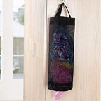TOGETRUE Plastic Bag Holder, Grocery Bag Holder Mesh Hanging Storage Bag Dispenser (Black 2 Packs) - color: Black 2 Packs