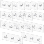 vivinin 15 Pack Shower Caddy Adhesive Replacement, Shower Shelf Adhesive No Drilling, Adhesive Hooks for Showe Caddy, Soap Holder, and Kitchen Racks