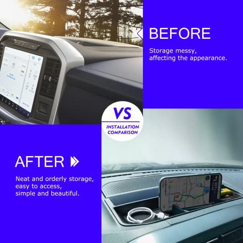 2024 2023 F150 Center Console Dash Storage Tray for 2021 2022 2023 2024 Ford F150 Dash Center Console Tray Ford F150 2022 Accessories F150 Dashboard Storage Organizer Sunglass Holder 2023 F150 - color: 2324Dash tray