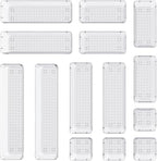 DCA 14 PCS Clear Drawer Organizer, Acrylic Makeup Organizers, Vanity Drawer Organizer Trays, Bathroom Organizers and Storage Bins Ideal Gift for Her