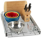 HOLDN’ STORAGE Pull Out Cabinet Organizer, Heavy Duty Caddy w/Lifetime Limited Warranty -14”W x 21”D - Requires At Least 15-1/4” Cabinet Opening, Steel Metal Cabinet Drawers Slide Out, Chrome - size: 14" W x 21" D