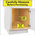 LYNK PROFESSIONAL® SELECT™ Slide Out Cabinet Organizer Pull Out Drawer, 11" x 21" Pull Out Cabinet Organizer – Pull Out Shelves for Kitchen Cabinets – Roll Out - Lifetime Ltd. Warranty, Wood Chrome - size: 11" W x 21" D - 1 Tier