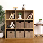Wicker Storage Basket - Large 12x12x10in Cube, Woven Wicker for Shelves, Pantry, Kitchen & Bathroom Organization (Brown) - color: Brown