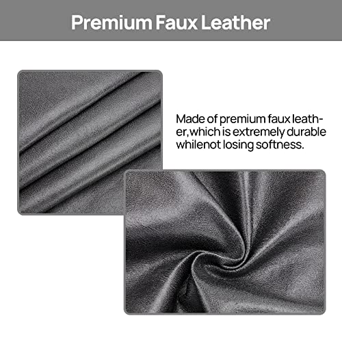 Teniux Remote Control Holder Faux Leather Armrest Organizer with 6 Pockets for recliner couch sofa, Armchair Caddy for Smart Phone, Book, Magazines, Ipad, Remotes (Dark Grey) - color: Dark Grey