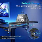 ARES WING 21.7 inches Desk Extender Shelf, 21.7"x 9.8" Versatile Clamp on Desk Shelf, Heavy Duty Desktop Organizer for Gaming and Office Accessories, Black - size: 22", style: no hook