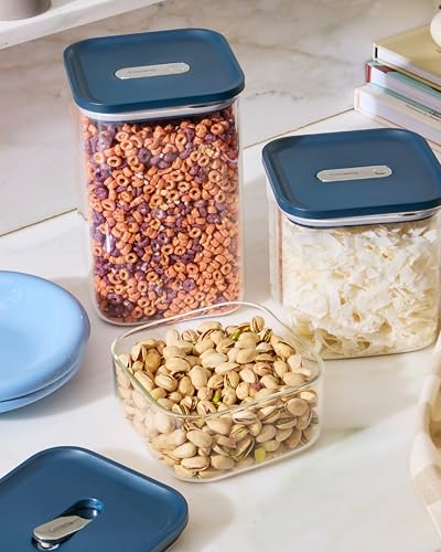 Caraway 13-Piece Glass Airtight Food Storage Containers with Lids – Non-Toxic, BPA-Free Kitchen Storage Containers – Stackable, Space-Saving Airtight Containers for Dry Goods and More - Perracotta - color: Perracotta, size: 13-Piece Set