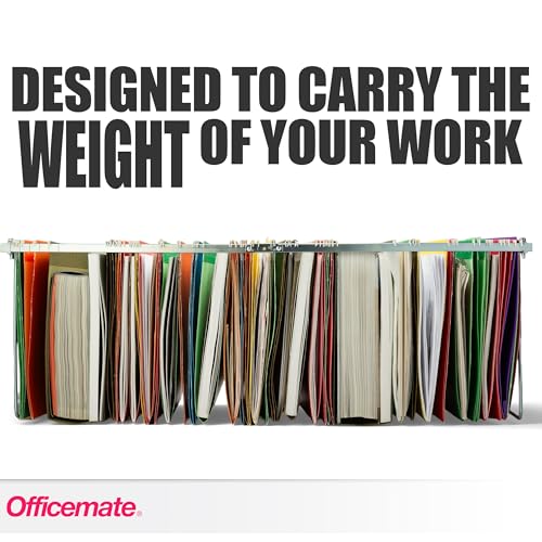 Officemate Hanging File Frame, Letter Size, Adjustable 14 to 18-Inches, 2 Count (Pack of 1),Silver, 91990 - size: 2 count (Pack of 1)