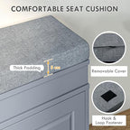 HOMCOM Modern Shoe Rack Bench for Entryway, Storage Organizer with Cushion, 2 Drawers, Adjustable Shelf, Holds 8 Pairs, Gray - color: Grey