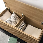 Modway Render 47" Wood Grain Storage Bench in Oak - color: Oak