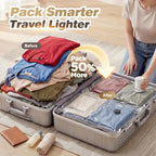 Vacuum Seal Bags for Clothing Travel with Rechargeable Electric Pump, Space Saver Vacuum Storage Bags Travel, Reusable Compression Bags for Luggage Home (14pcs Checkered) - color: 14pcs Checkered