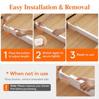 Lifewit 5 Pack 2.36" High Drawer Dividers 28-43.5cm/11-17" Adjustable Drawer Organizer for Clothes/Utensils, Expandable Drawer Separator in Dresser/Kitchen/Bedroom/Office Organization & Storage White - size: 2.36"H, 11-17"L