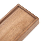 Bathroom Vanity Tray, Bathroom Tray for Counter, Acacia Wood Toilet Tank Tray for Organizing and Home Decor (11.8 x 4.5 x 1.6 inch) - size: 11.8" x 4.5" x 1.6"